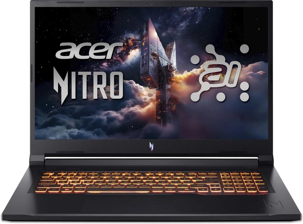 Изображение Ноутбук Acer Nitro V 17 AI ANV17-41-R6A6 (AMD 260 3800 МГц/ SSD 1024 ГБ  /RAM 16 ГБ/ 17.3" 1920x1080/VGA дискретная/ Без ОС) (NH.QYVCD.005)
