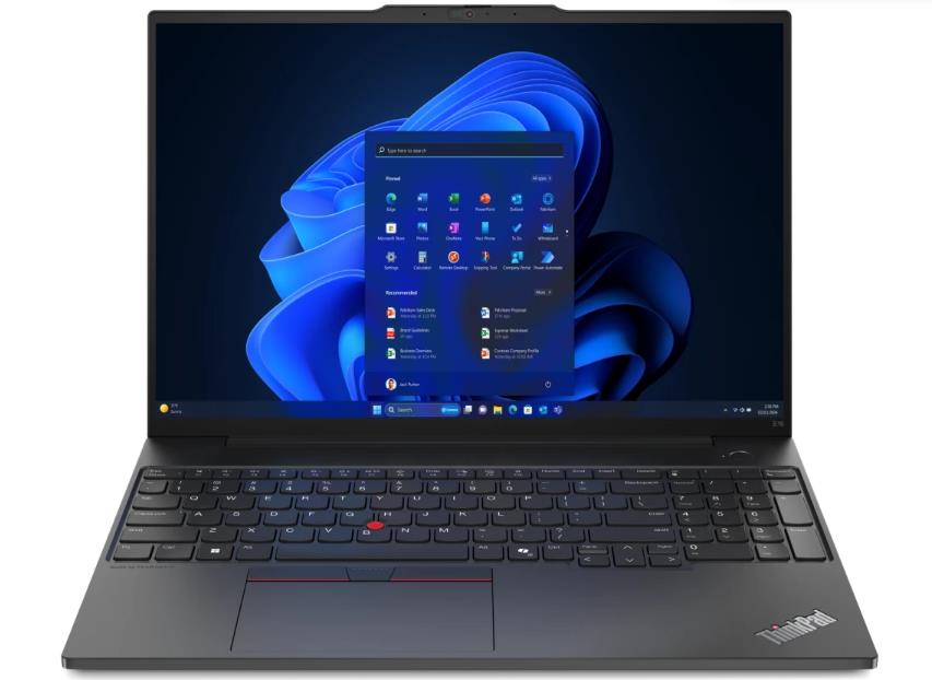 Изображение Ноутбук Lenovo ThinkPad E16 Gen 2 (Intel 125U 1300 МГц/ SSD 512 ГБ  /RAM 16 ГБ/ 16" 1920x1200/VGA встроенная/ Без ОС) (21MAS04600)