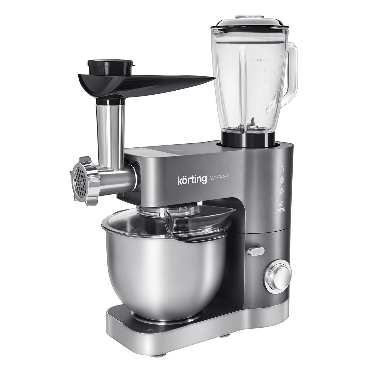 Изображение Кухонный комбайн Korting KKM 0106 GOURMET (5,5 л /1200 Вт /серый)