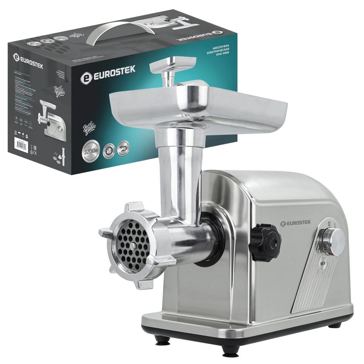 Изображение Мясорубка Eurostek EMG-0905 (3200 Вт //серебристый)