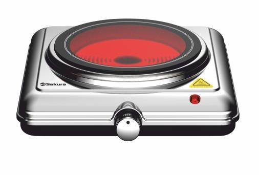 Изображение Плита настольная Sakura SA-7169S (инфракрасный, стеклокерамика, стальной)