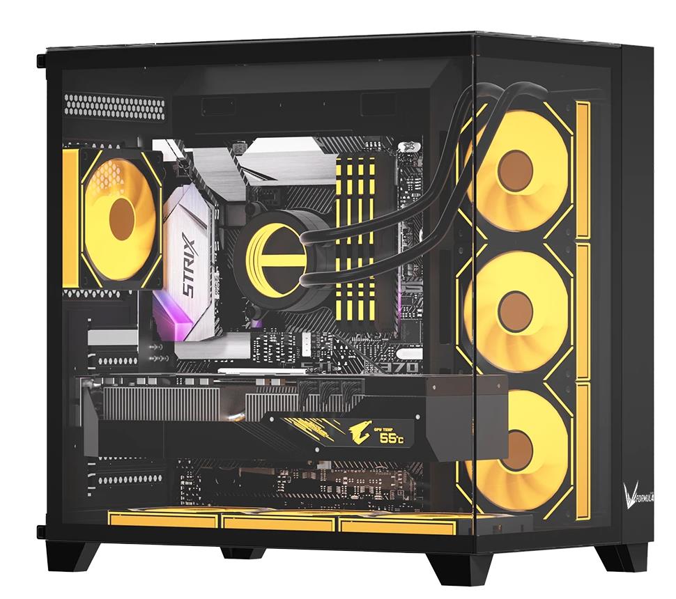 Изображение Корпус Formula Crystal Z9 Floe Black (mATX, ATX, Mini-ITX, черный, без БП)/(CRYSTAL Z9 FLOE B)