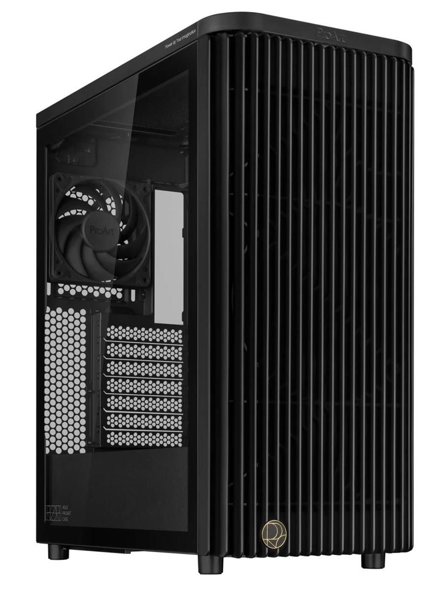 Изображение Корпус Asus ProArt PA401 Tempered Glass Panel Black (mATX, ATX, Mini-ITX, черный, без БП)/(90DC00M0-B39020)