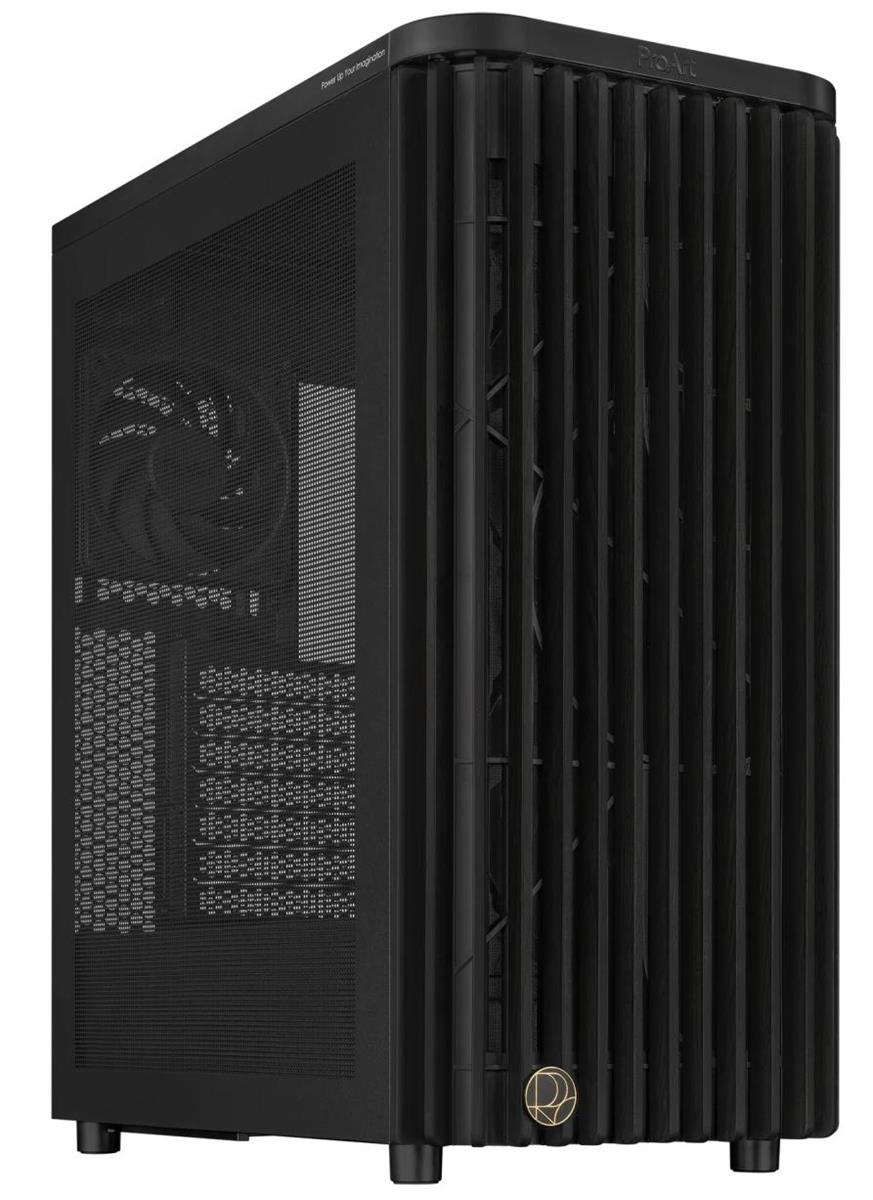 Изображение Корпус Asus ProArt PA401 Wood Edition Mesh Panel Black (mATX, ATX, Mini-ITX, черный, без БП)/(90DC00M0-B39040)