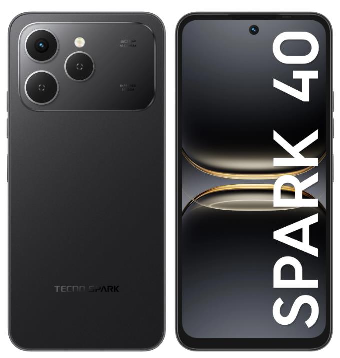 Изображение Смартфон TECNO Spark 40 (256 Гб/8 Гб) черный