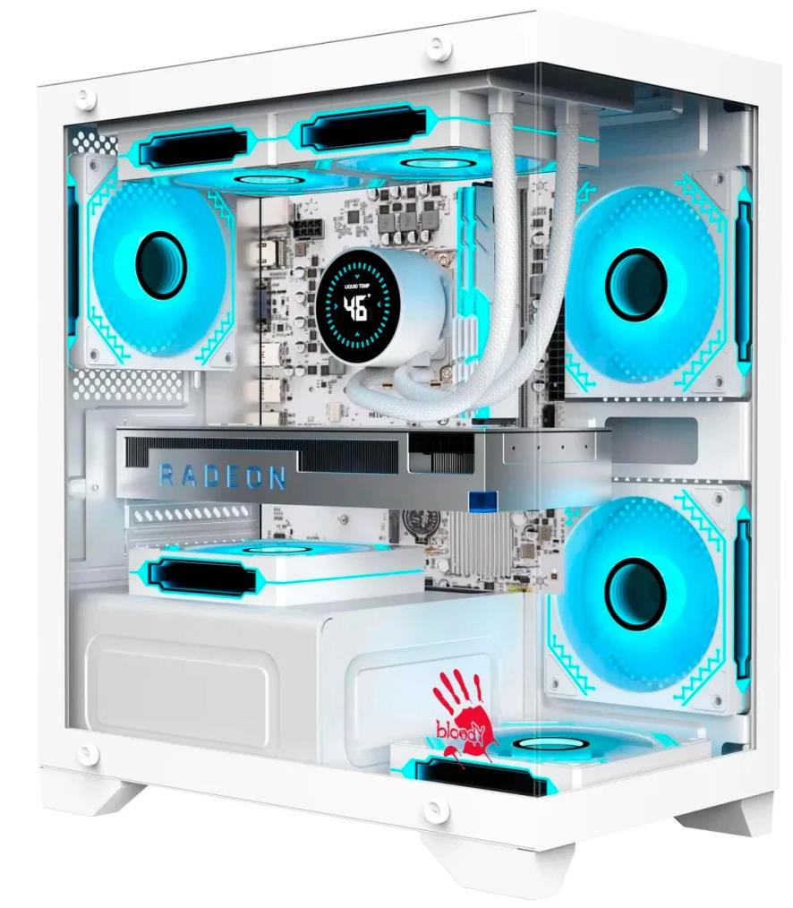 Изображение Корпус Bloody BD-CC103 White (mATX, Mini-ITX, белый, без БП)/(BD-CC103-WH)