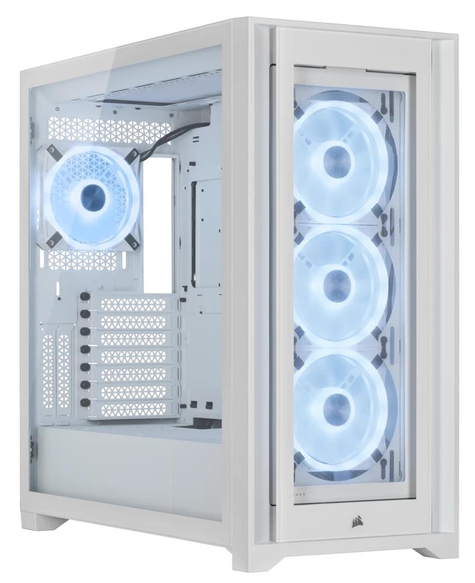 Изображение Корпус Corsair iCUE 5000X RGB QL White (mATX, ATX, Mini-ITX, белый, без БП)/(CC-9011233-WW)