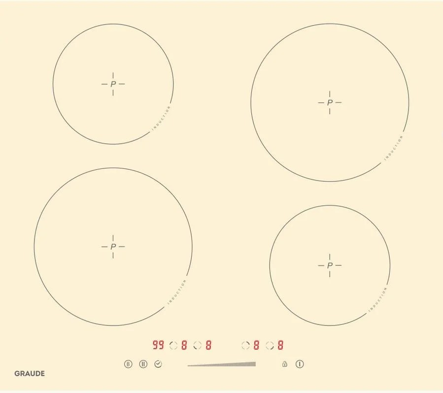Изображение Варочная панель GRAUDE IK 60.0 AC (кремовый)