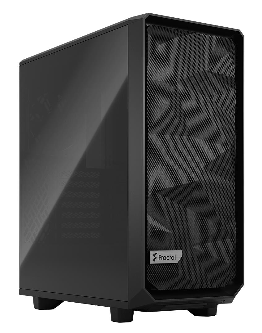 Изображение Корпус Fractal Design Meshify 2 Compact TG Dark Tint Black (mATX, ATX, Mini-ITX, черный, без БП)/(FD-C-MES2C-02)