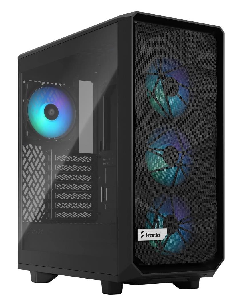 Изображение Корпус Fractal Design Meshify 2 Compact Lite RGB Black TG Light Tint (mATX, ATX, Mini-ITX, черный, без БП)/(FD-C-MEL2C-05)