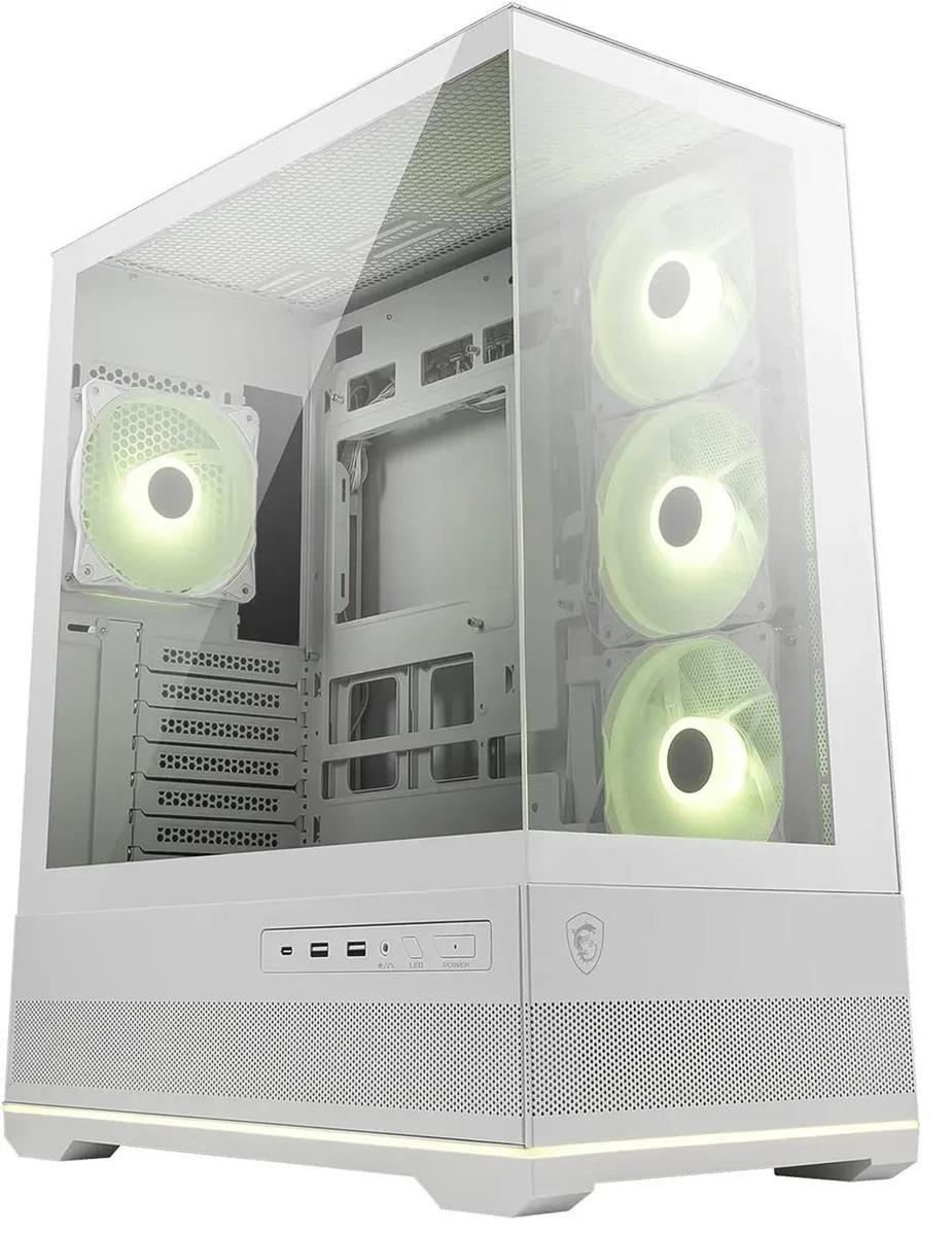 Изображение Корпус MSI MAG Pano 110R PZ White (mATX, ATX, Mini-ITX, белый, без БП)/(306-7G28W21-JA4)