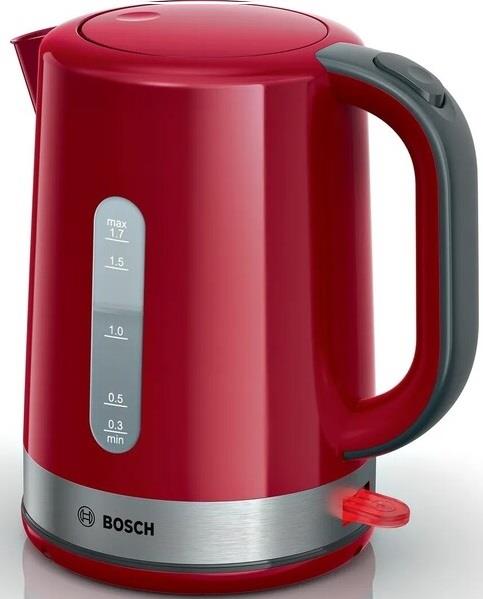 Изображение Электрический чайник Bosch TWK6A514 (2200 Вт/1,7 л /пластик/красный)