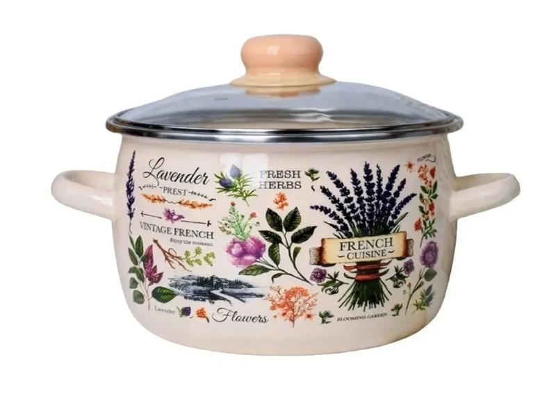 Изображение Кастрюля Appetite 1RC221S Эдем эмал сфер стекл/кр (5,5 л )