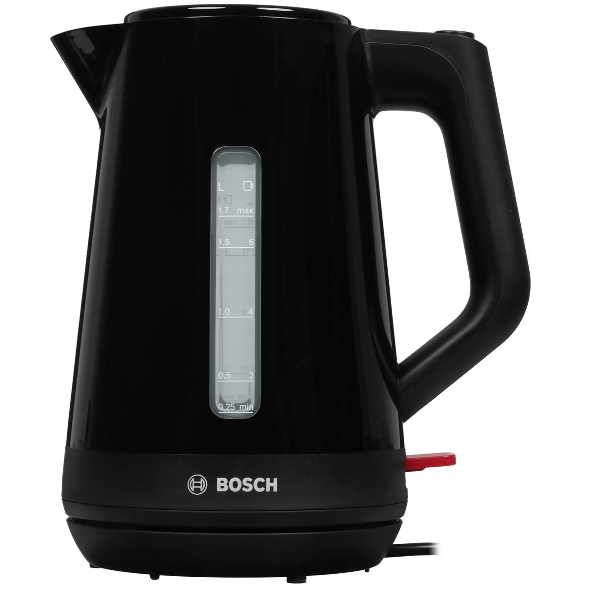 Изображение Электрический чайник Bosch TWK1M123 (2400 Вт/1,7 л /пластик/черный)