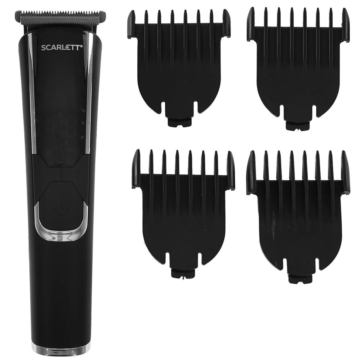 Изображение Машинка для стрижки  Scarlett SC-HC63C73 5Вт (насадок в компл:4шт), черный