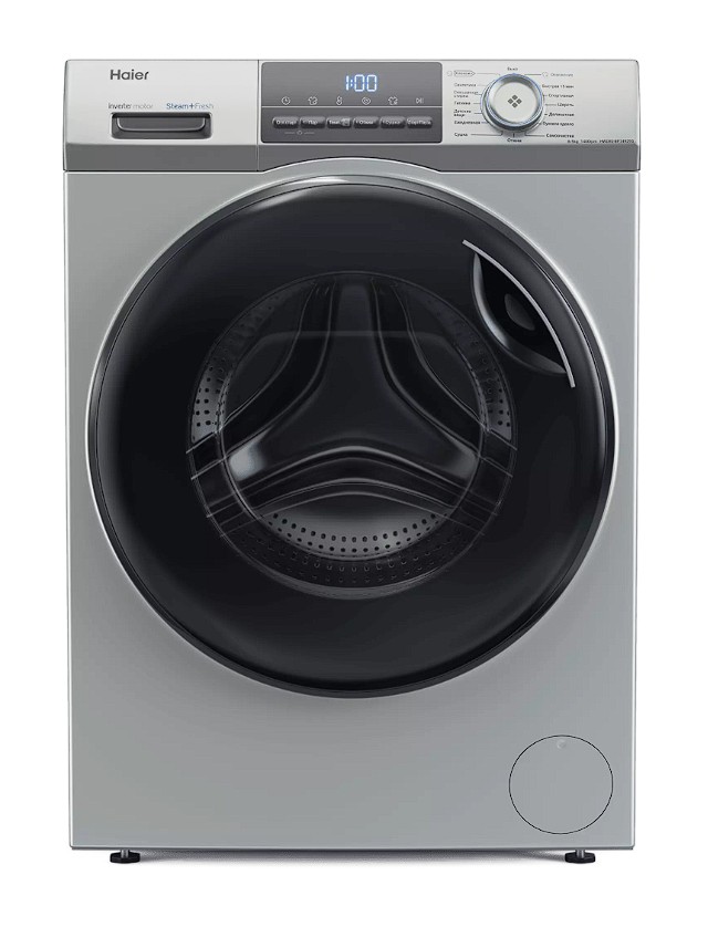 Изображение Стиральная машина Haier HWD80-BP14929S, серебристый (фронтальная, 8 кг, 1400 об/мин )