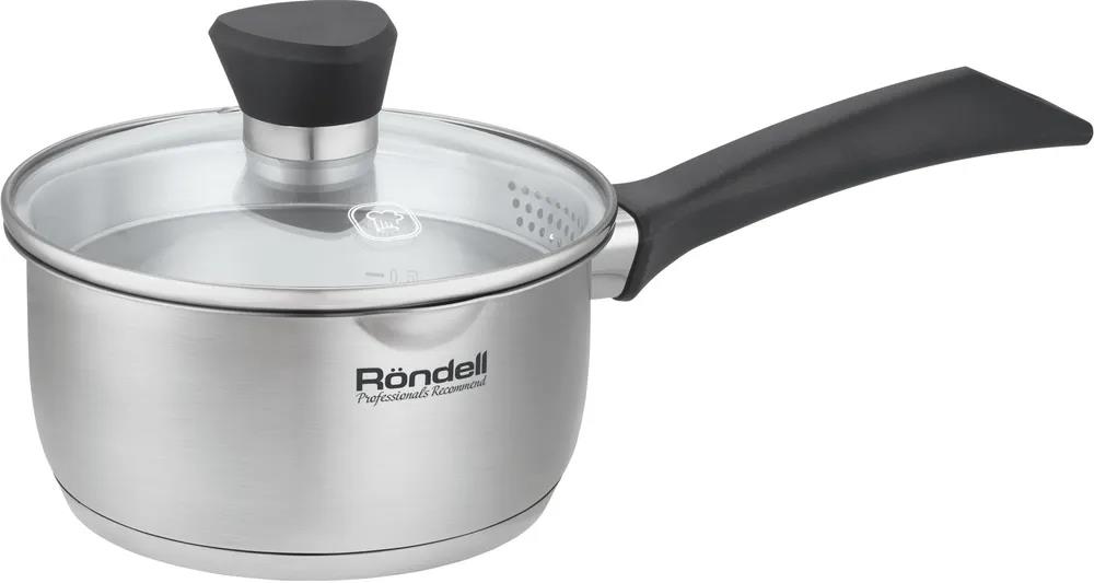 Изображение Ковш Rondell Strike Grey Ultra RDS-1946 1.3л. d=16см (с крышкой) стальной (1,3 л )