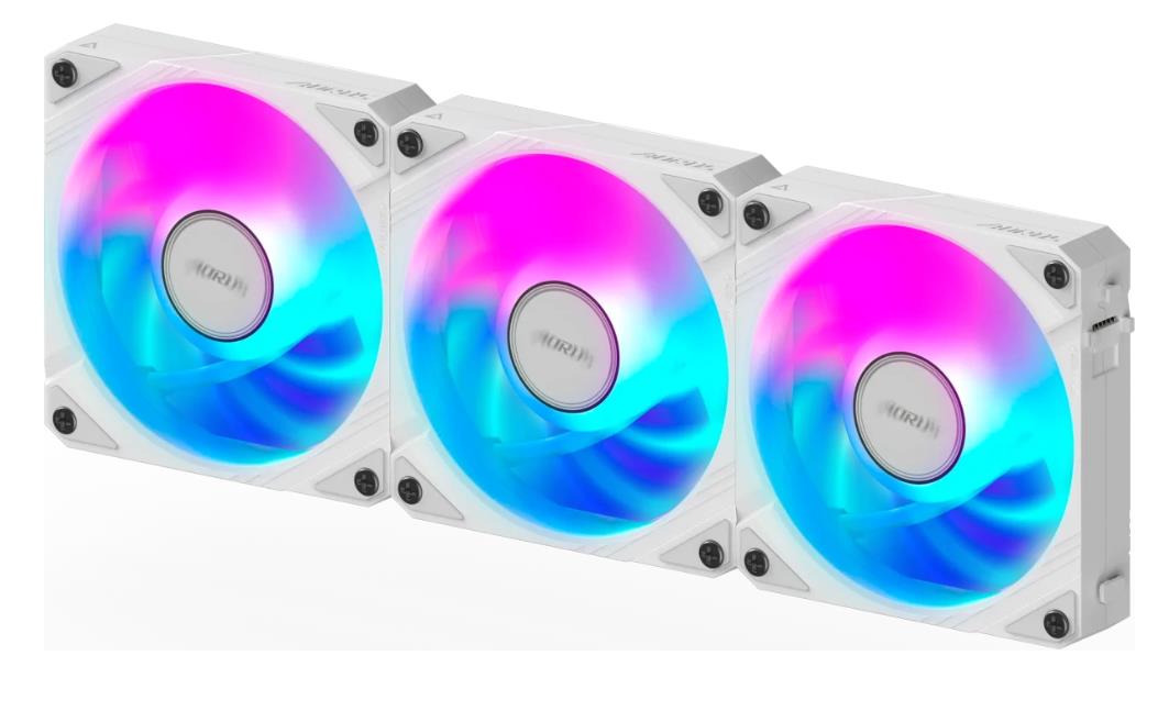 Изображение Вентилятор GIGABYTE AORUS EZ CHAIN FAN 120 ICE (2000 об/мин , 120x120x25 мм,4-pin PWM)