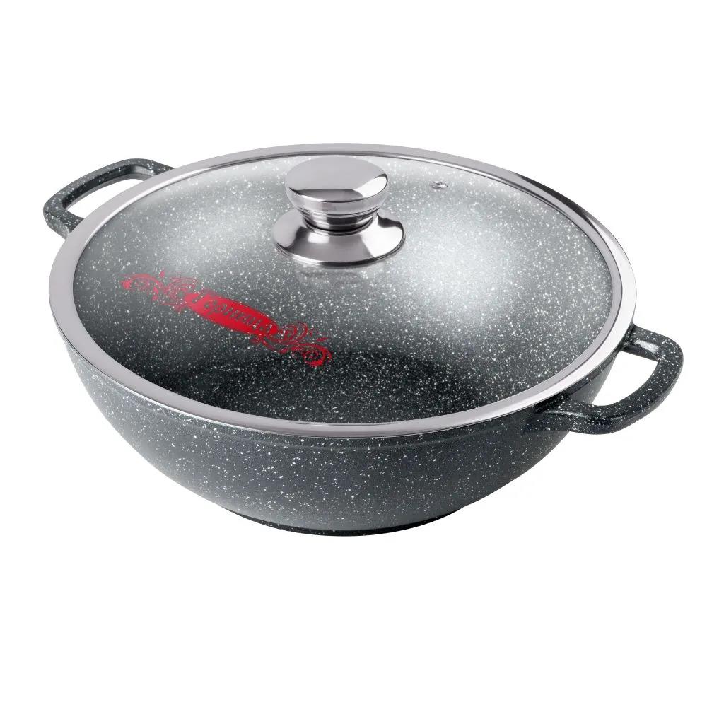 Изображение Казан Горница Кн2832аг а/пр литой 4,0л стекл/кр Гранит алюминий 4 л