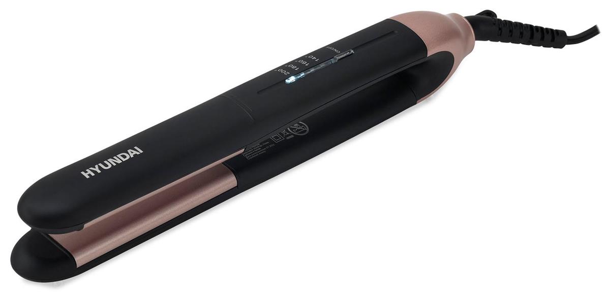 Изображение Щипцы для волос Hyundai H-HS1272 40Вт черный (макс.темп.:200С) (40 Вт /200 °C/Керамико-турмалиновое)