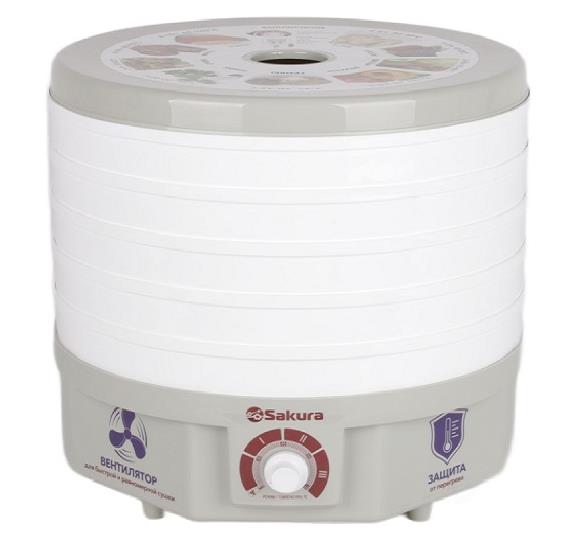 Изображение Сушилка для овощей Sakura SA-7809GR 500Вт 5яр (поддонов 5 шт, 500 Вт , )