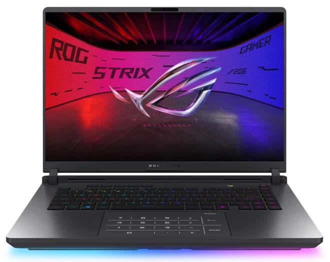 Изображение Ноутбук Asus G615JMR ROG Strix G16 (2025) (Intel 14650HX 2200 МГц/ SSD 1024 ГБ  /RAM 16 ГБ/ 16" 2560x1600/VGA дискретная/ Без ОС) (90NR0LB1-M00950)