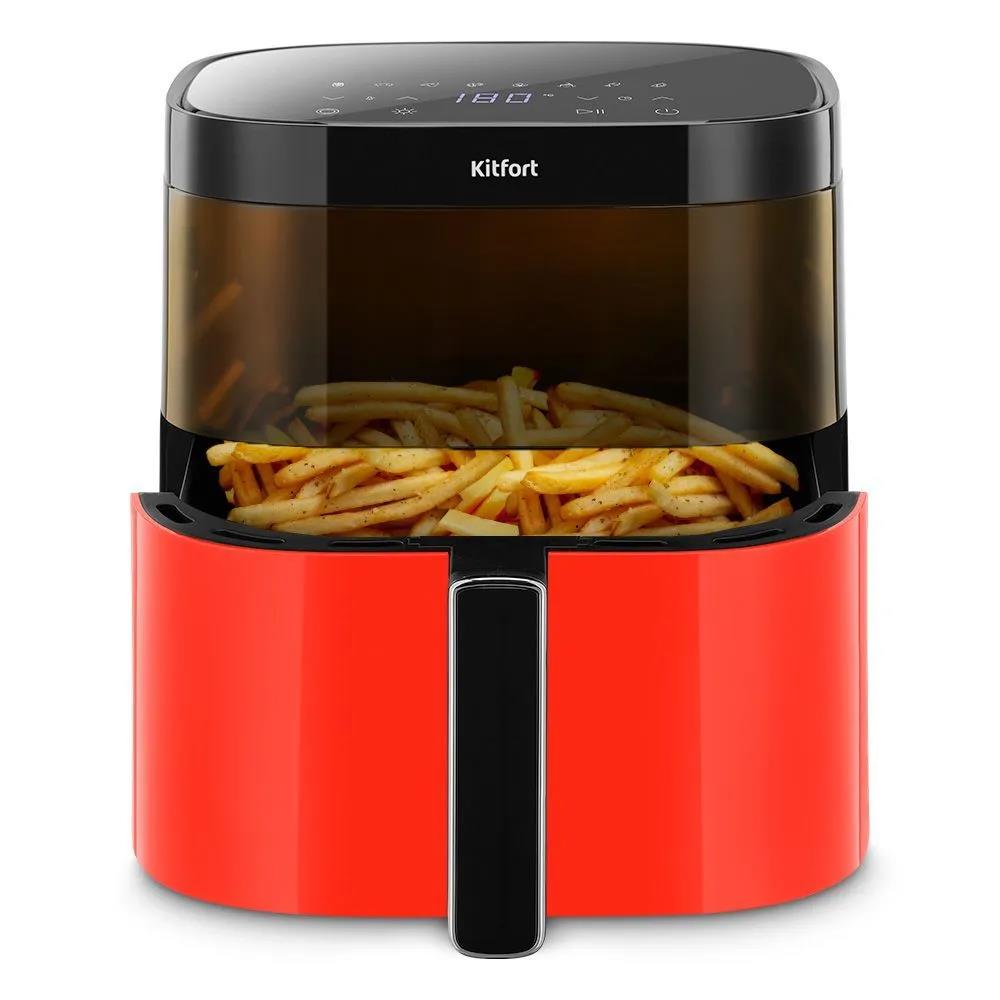 Изображение Аэрогриль Kitfort КТ-2291 1700 Вт красный/черный (1700 Вт /5,7 л )