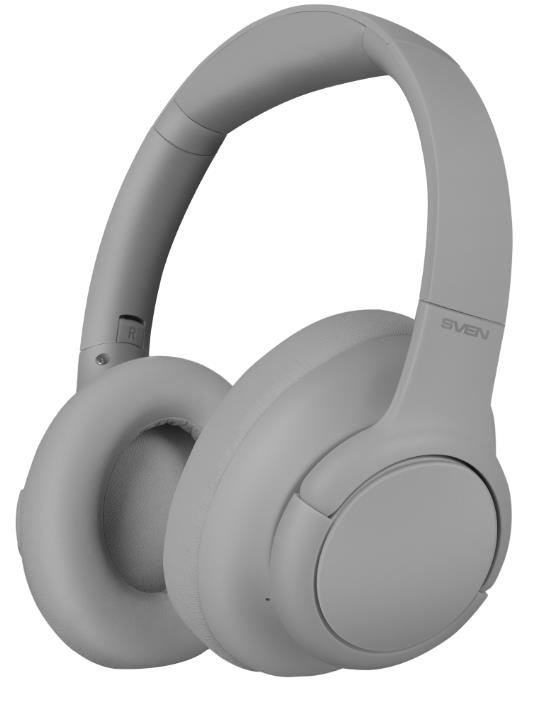 Изображение Bluetooth-гарнитура/наушники Sven AP-B800MV (Bluetooth, hybrid ANC, APP, 4 mics 500mAh) (серый)