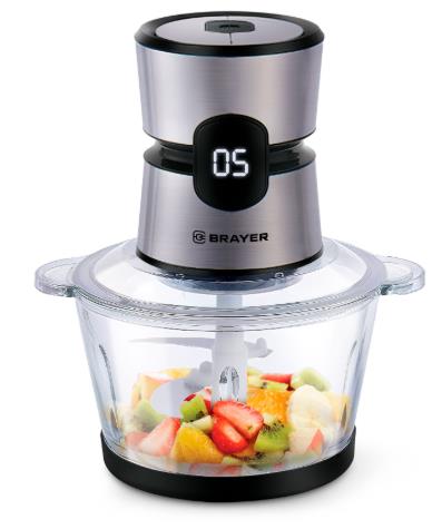 Изображение Измельчитель Brayer BR1409 (2 л /800 Вт /черный, серебристый)