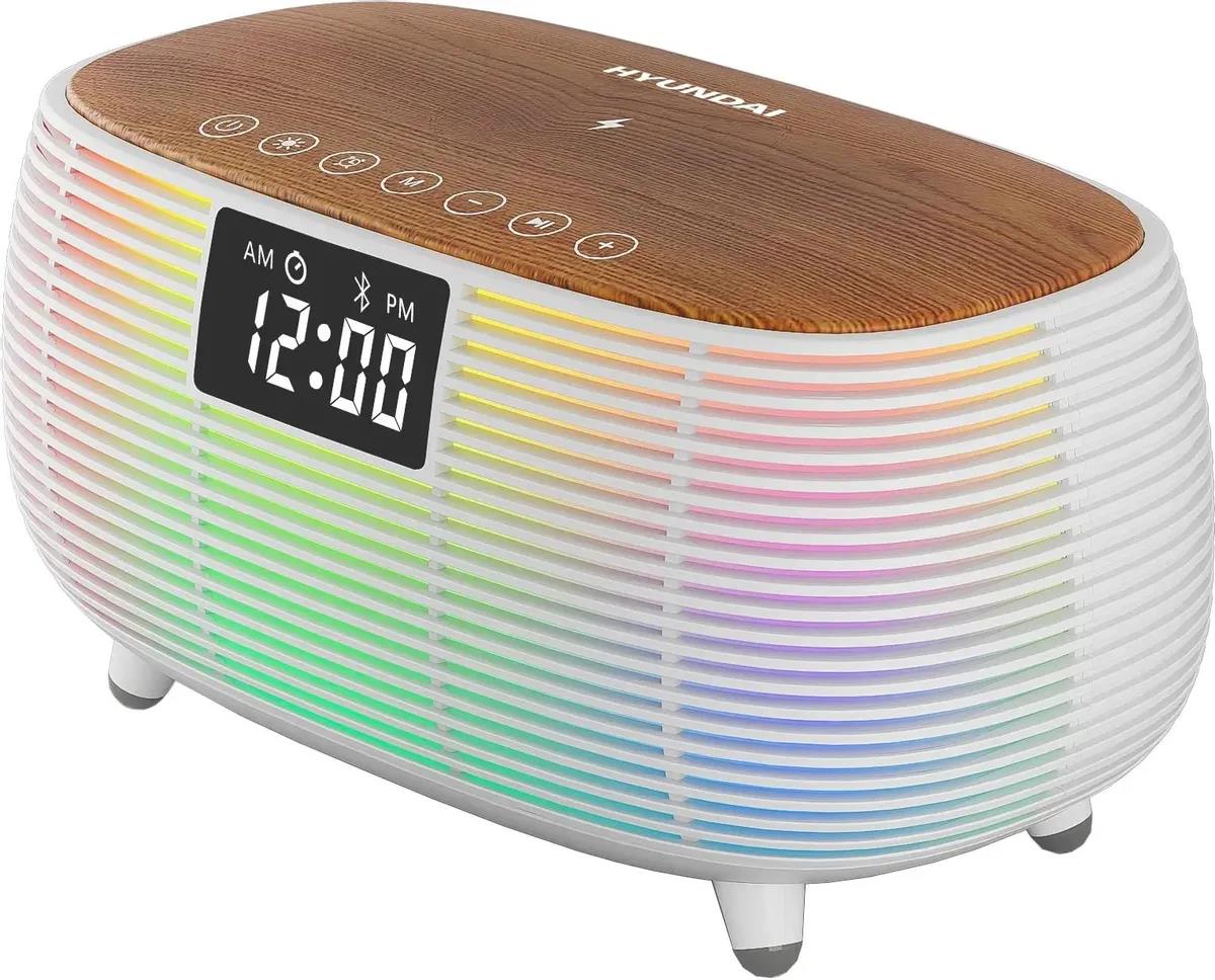 Изображение Радиоприемник Hyundai H-RCL231 LCD подсв:белая часы:цифровые FM белый