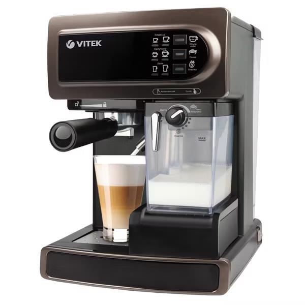 Изображение Кофеварка VITEK VT-1517 BN (рожковая/1,65 л /1300 Вт )