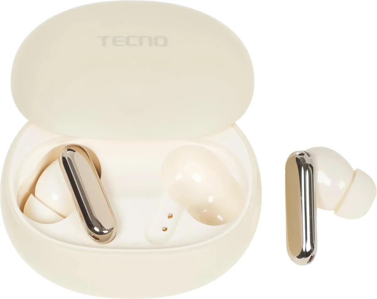 Изображение Bluetooth-гарнитура/наушники TECNO True 1 TU01 Air Creamy (кремовый)