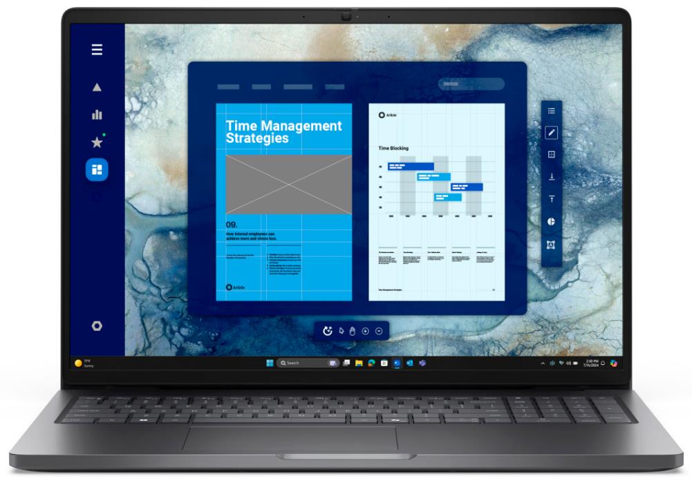 Изображение Ноутбук DELL Pro 16 (Intel 235U 2000 МГц/ SSD 512 ГБ  /RAM 16 ГБ/ 16" 1920x1200/VGA встроенная/ Linux) (PRO16-5653)