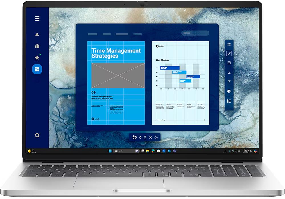 Изображение Ноутбук DELL Pro 16 (Intel 235U 2000 МГц/ SSD 1024 ГБ  /RAM 16 ГБ/ 16" 1920x1200/VGA встроенная/ Linux) (PRO16-5614)