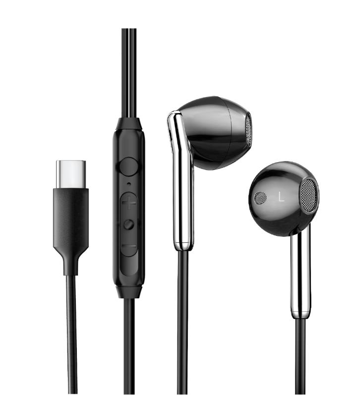 Изображение Наушники Aksberry (6900328330015) Y3 с микрофоном Type-C черный