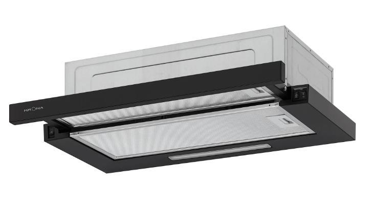 Изображение Встраиваемая вытяжка Krona KERRY 600 BLACK PB V2 (черный, )