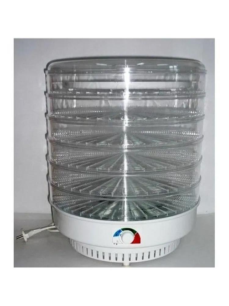 Изображение Сушилка для овощей Спектр-Прибор Ветерок-2У (кол-во сит-6) с кнопкой, в гофротаре, прозрачный, 2 поддона для пастилы (поддонов 6 шт, 600 Вт , белый)