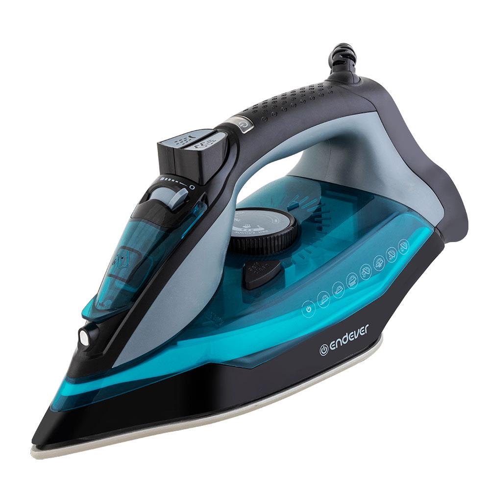 Изображение Утюг Endever Delta-234 (2400 Вт/черный, лазурно-синий)