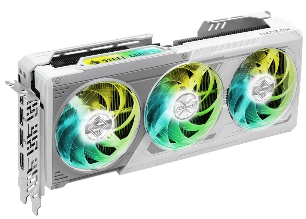 Изображение Видеокарта ASRock AMD Radeon RX 9070 Steel Legend OC 16Gb 16 Гб (Radeon RX 9070, GDDR6)/(RX9070 SL 16GO)