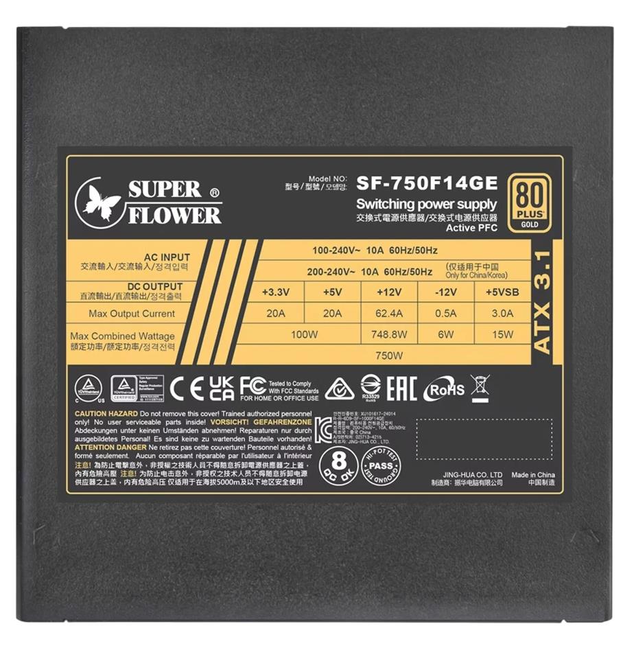 Изображение Блок питания Super Flower Leadex III Gold (SF-750F14GE) (750 Вт )