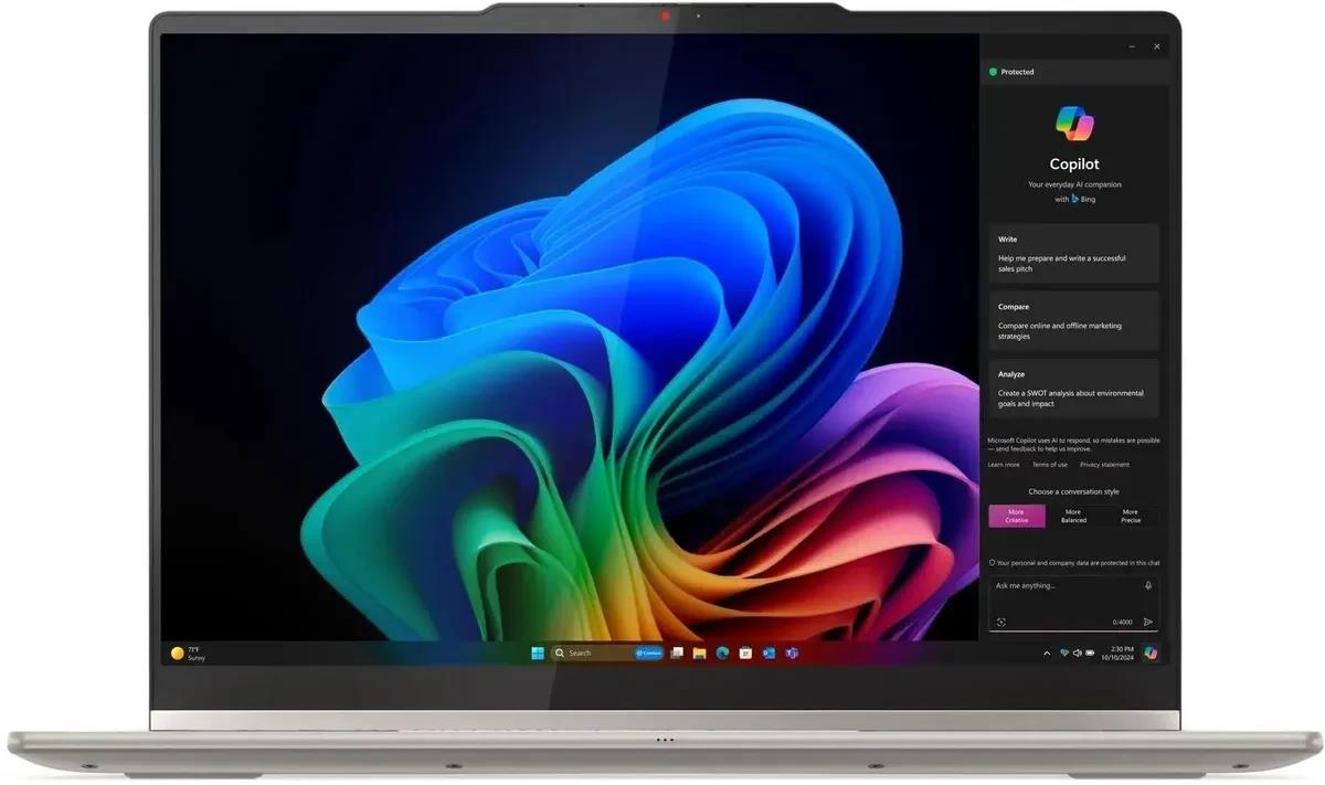 Изображение Ноутбук Lenovo Yoga 7 2-in-1 14AKP10 (AMD 350 2000 МГц/ SSD 1024 ГБ  /RAM 24 ГБ/ 14" 1920x1200/VGA встроенная/ Без ОС) (83JR0062RK)
