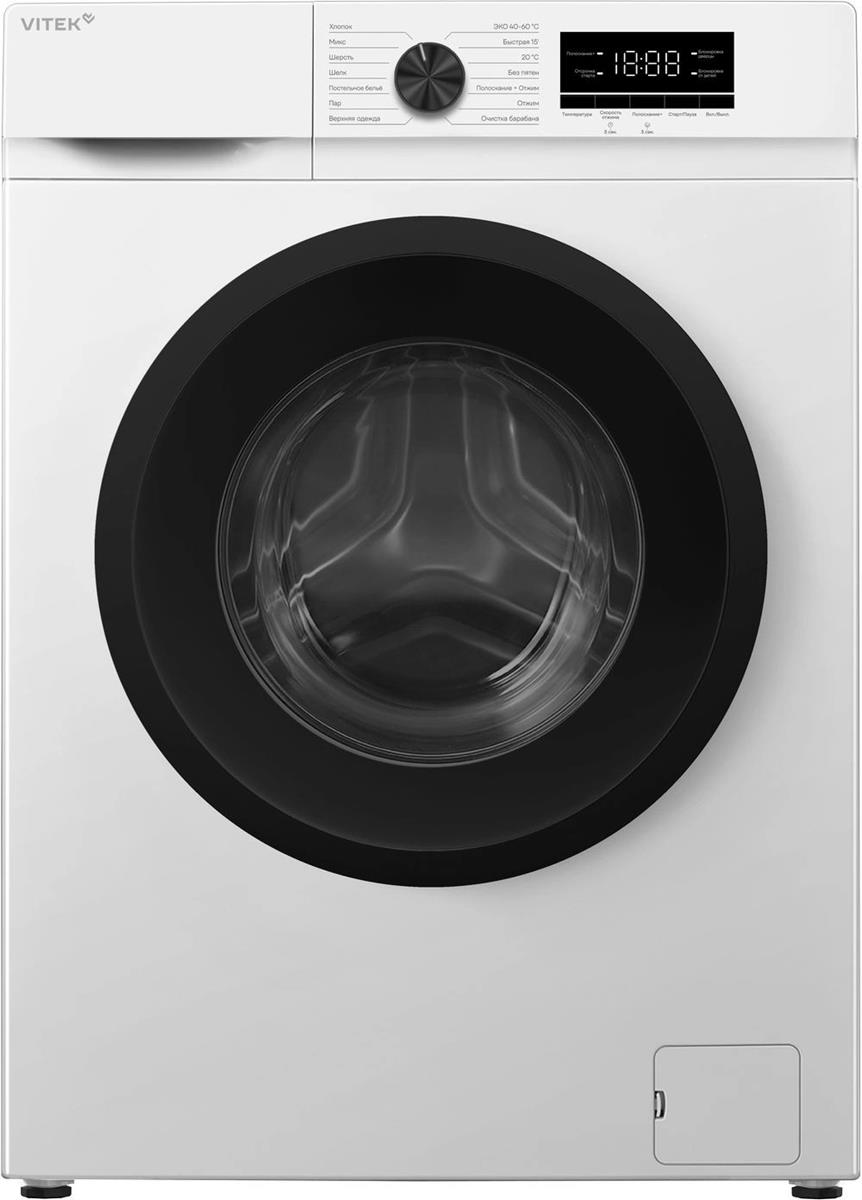 Изображение Стиральная машина VITEK VT-WSE8201, белый (фронтальная, 8 кг, 1200 об/мин )
