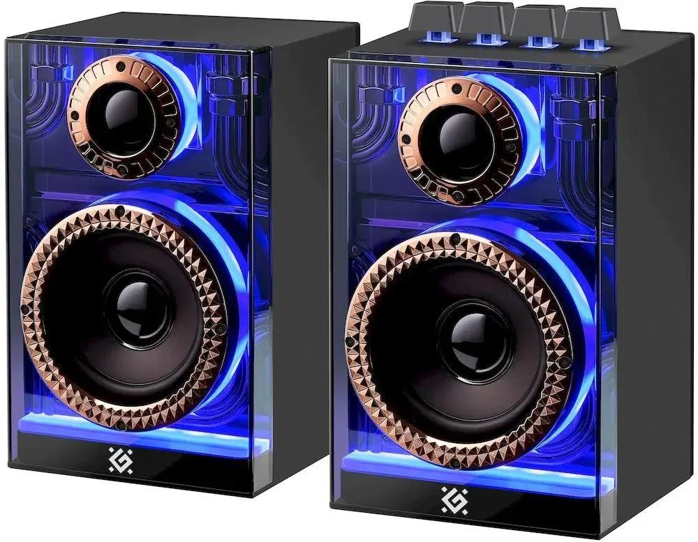 Изображение Компьютерная акустика Defender (65087) Futuro 20 Вт, BT/USB/TF/AUX/2400мА*ч (2.0 / 20 Вт  / черный)