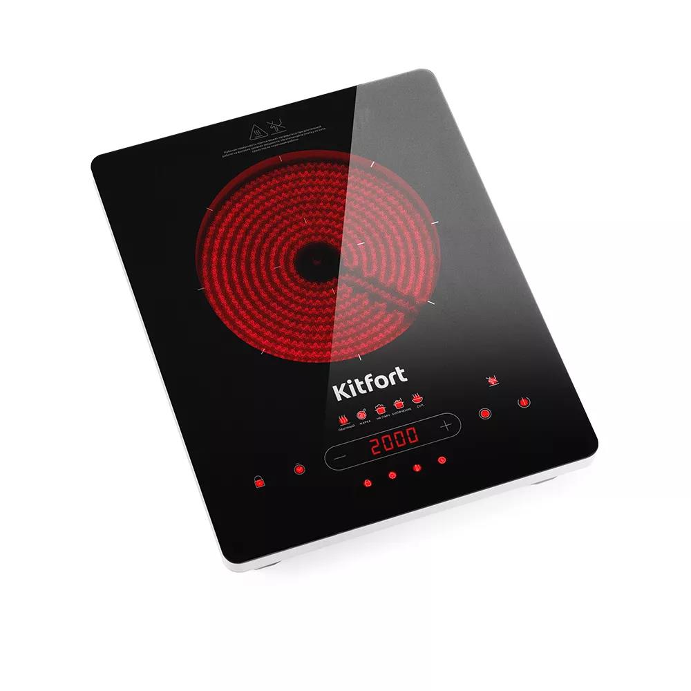 Изображение Плита настольная Kitfort КТ-153 (инфракрасная, стеклокерамика, черный)