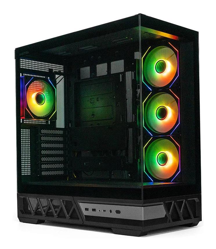 Изображение Корпус XASTRA Q700 4ARGB-C10-UC Black (mATX, ATX, Mini-ITX, черный, без БП)/(4ARGB-C10-UC)