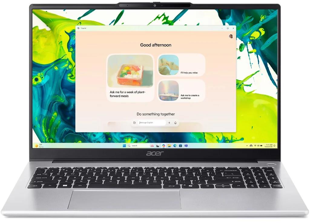 Изображение Ноутбук Acer Aspire Lite 15 AL15-44P-R01T (AMD 7430U 2300 МГц/ SSD 512 ГБ  /RAM 16 ГБ/ 15.6" 1920x1080/VGA встроенная/ Без ОС) (NX.DJZEX.001)