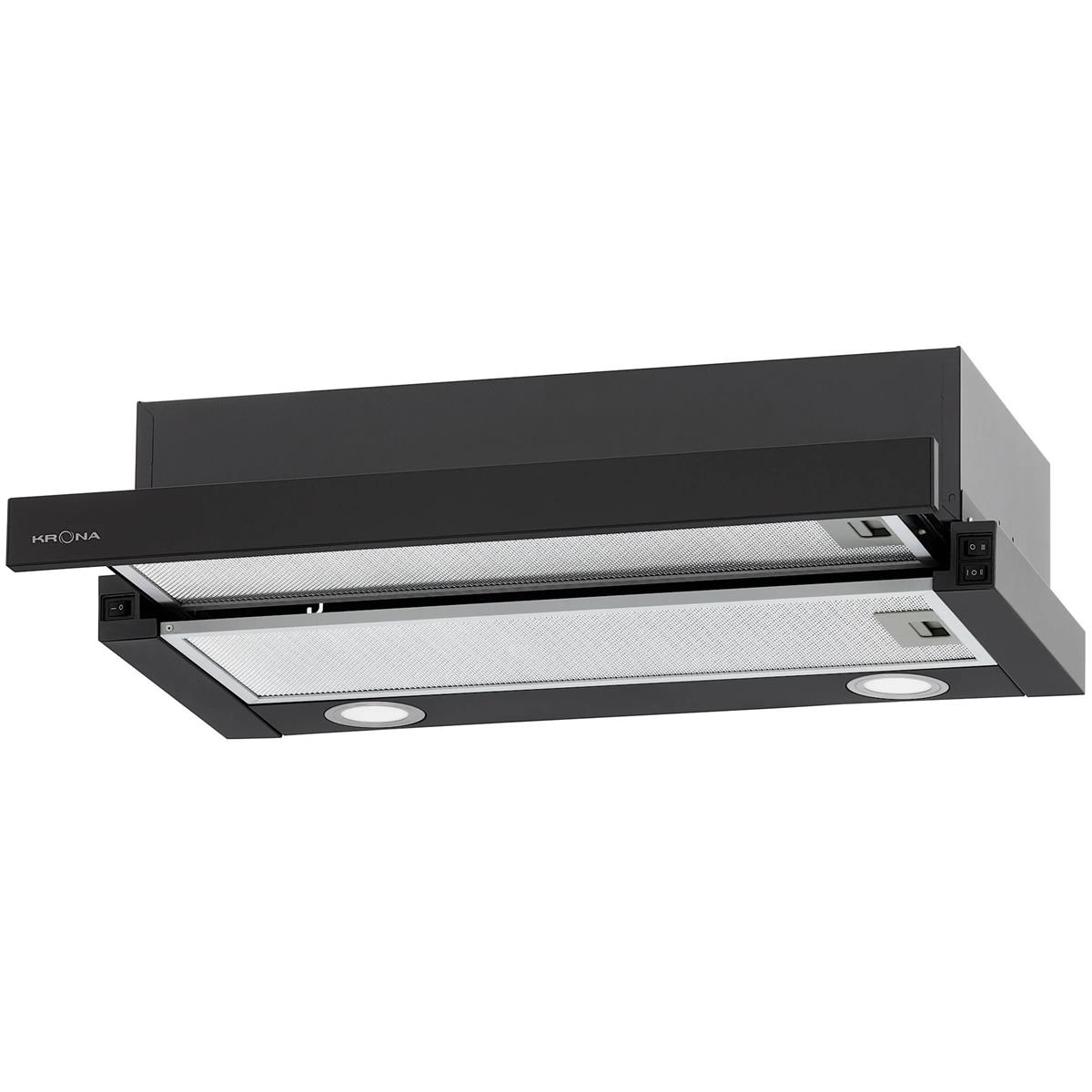 Изображение Встраиваемая вытяжка Krona KAMILLA T 600 BLACK (1 мотор) (черный, )