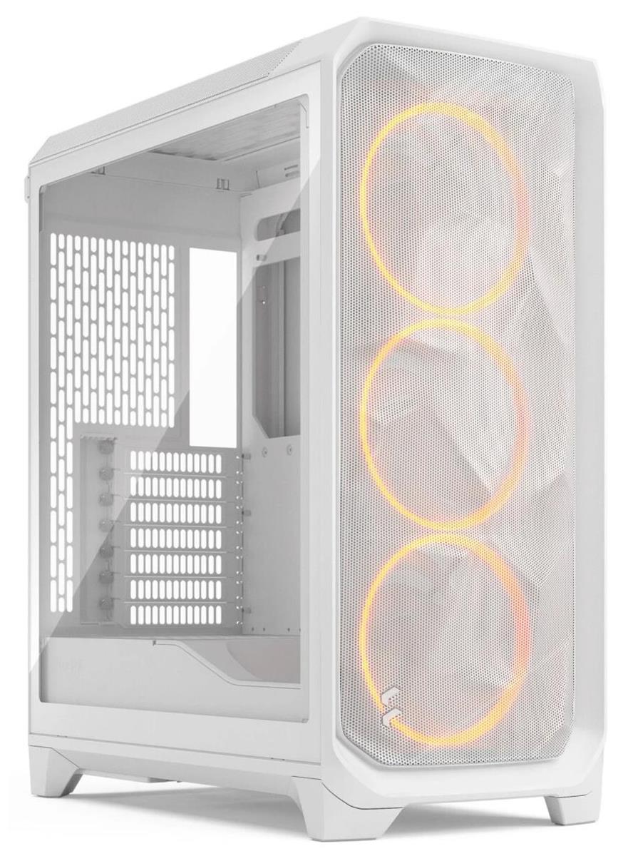 Изображение Корпус Fractal Design Meshify 3 White RGB TG Clear Tint (mATX, ATX, Mini-ITX, EATX, белый, без БП)/(FD-C-MES3A-07)