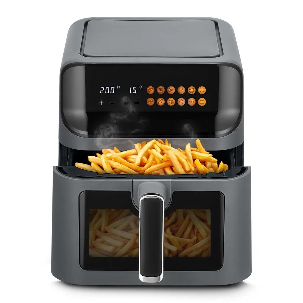 Изображение Аэрогриль Kitfort КТ-8107 1350Вт темно-серый/черны (1350 Вт /6,5 л )