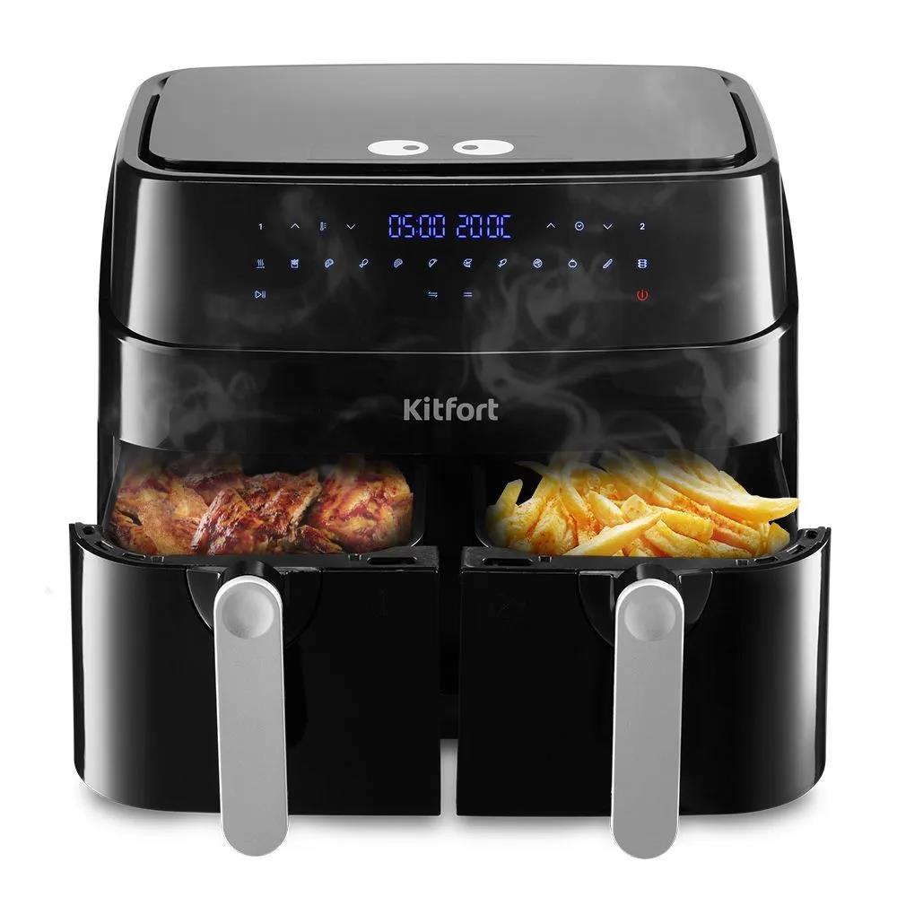 Изображение Аэрогриль Kitfort КТ-2250 1750Вт черный (3200 Вт /9 л )